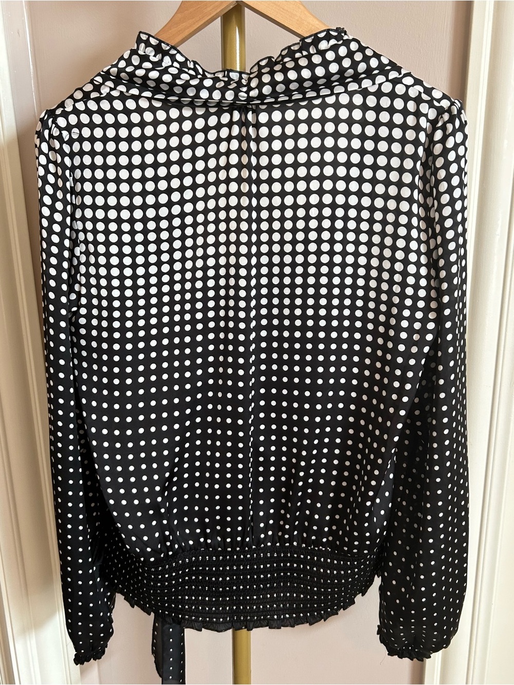 White House Black Market Polka Dot Blouse - Picture 5 of 6